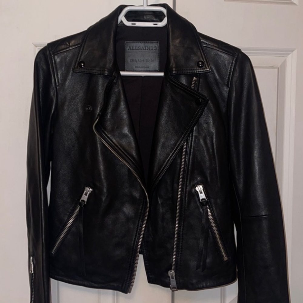 All Saints Black Leather Jacket